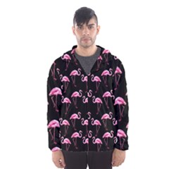 Flamingo Pattern Hooded Wind Breaker (men) by Valentinaart