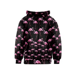 Flamingo Pattern Kids  Zipper Hoodie by Valentinaart