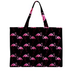 Flamingo Pattern Zipper Mini Tote Bag by Valentinaart