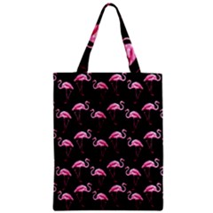 Flamingo Pattern Zipper Classic Tote Bag by Valentinaart