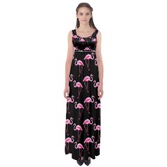 Flamingo Pattern Empire Waist Maxi Dress by Valentinaart