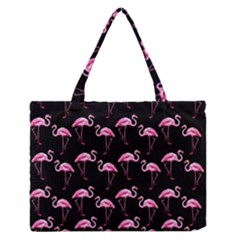 Flamingo Pattern Zipper Medium Tote Bag by Valentinaart