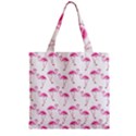 Flamingo pattern Zipper Grocery Tote Bag View1