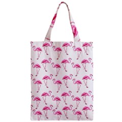 Flamingo Pattern Zipper Classic Tote Bag by Valentinaart