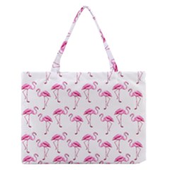 Flamingo Pattern Zipper Medium Tote Bag by Valentinaart