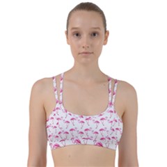 Flamingo Pattern Line Them Up Sports Bra by Valentinaart