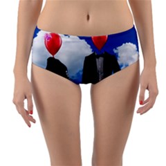 Love Reversible Mid-waist Bikini Bottoms by Valentinaart