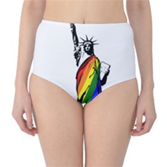 Pride Statue Of Liberty  High-waist Bikini Bottoms by Valentinaart