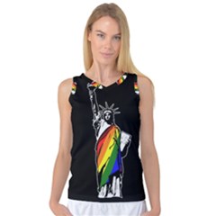 Pride Statue Of Liberty  Women s Basketball Tank Top by Valentinaart