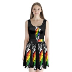 Pride Statue Of Liberty  Split Back Mini Dress  by Valentinaart