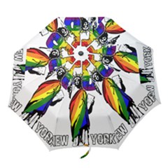 Lgbt New York Folding Umbrellas by Valentinaart