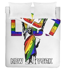 Lgbt New York Duvet Cover Double Side (queen Size) by Valentinaart