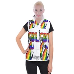 Lgbt New York Women s Button Up Puffer Vest by Valentinaart