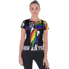 Lgbt New York Short Sleeve Sports Top  by Valentinaart