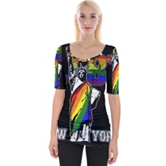 LGBT New York Wide Neckline Tee