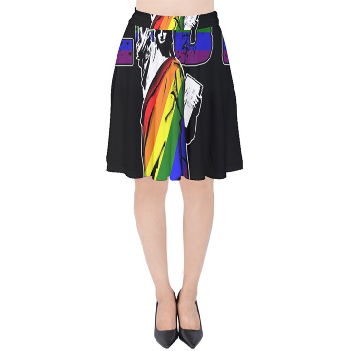 LGBT New York Velvet High Waist Skirt