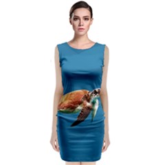 Sea Turtle Classic Sleeveless Midi Dress by Valentinaart