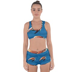 Sea Turtle Racerback Boyleg Bikini Set by Valentinaart