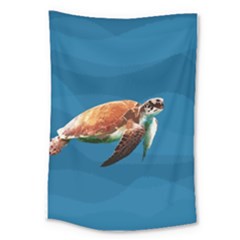 Sea Turtle Large Tapestry by Valentinaart