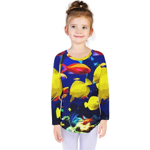 Tropical Fish Kids  Long Sleeve Tee by Valentinaart