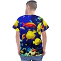 Tropical fish Men s V-Neck Scrub Top View2