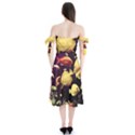 Tropical fish Shoulder Tie Bardot Midi Dress View2