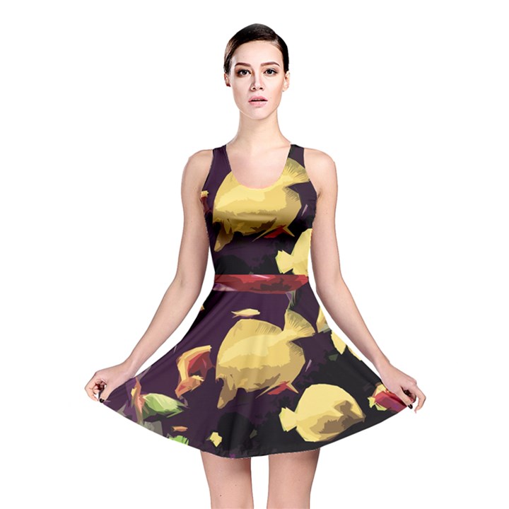 Tropical fish Reversible Skater Dress