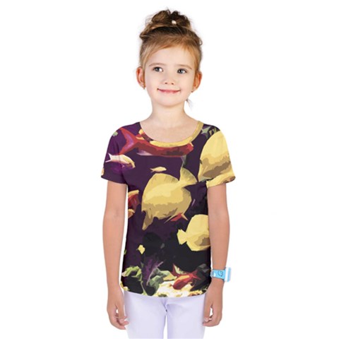 Tropical Fish Kids  One Piece Tee by Valentinaart