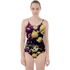 Tropical Fish Cut Out Top Tankini Set