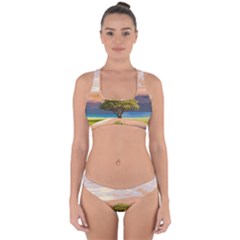 Landscape Cross Back Hipster Bikini Set