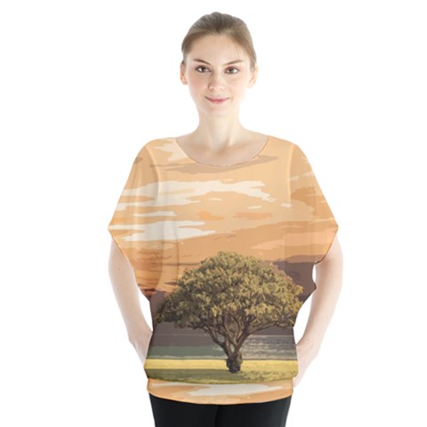 Landscape Blouse by Valentinaart