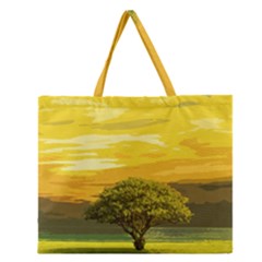 Landscape Zipper Large Tote Bag by Valentinaart