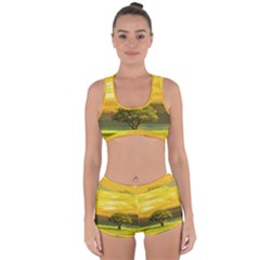 Landscape Racerback Boyleg Bikini Set