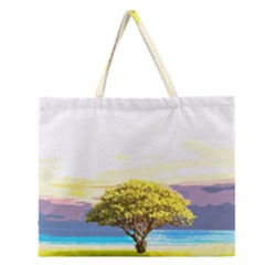 Landscape Zipper Large Tote Bag by Valentinaart