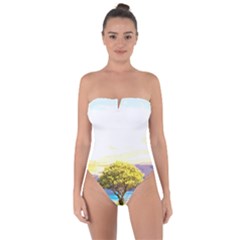 Landscape Tie Back One Piece Swimsuit