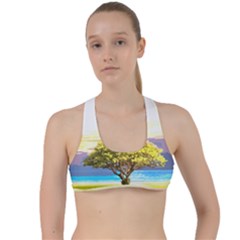 Landscape Criss Cross Racerback Sports Bra