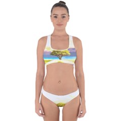 Landscape Cross Back Hipster Bikini Set