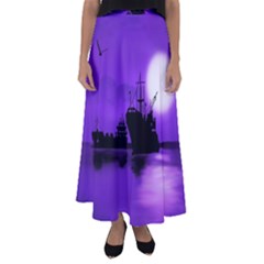 Open Sea Flared Maxi Skirt