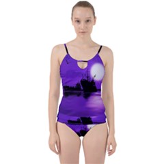 Open Sea Cut Out Top Tankini Set