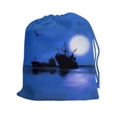 Open Sea Drawstring Pouches (xxl) by Valentinaart