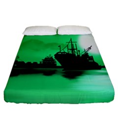 Open Sea Fitted Sheet (queen Size) by Valentinaart