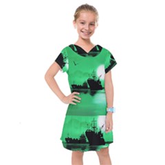 Open Sea Kids  Drop Waist Dress by Valentinaart