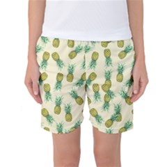 Pineapples Pattern Women s Basketball Shorts by Valentinaart