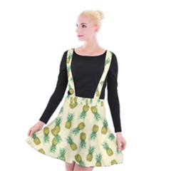 Pineapples Pattern Suspender Skater Skirt by Valentinaart