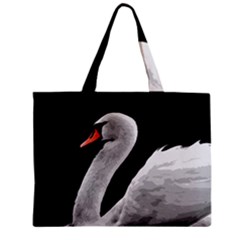 Swan Zipper Mini Tote Bag by Valentinaart