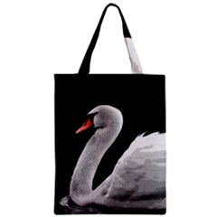 Swan Zipper Classic Tote Bag by Valentinaart