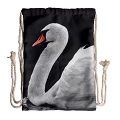 Swan Drawstring Bag (large) by Valentinaart