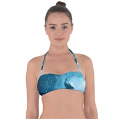 Shark Halter Bandeau Bikini Top