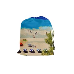 Beach Drawstring Pouches (medium)  by Valentinaart