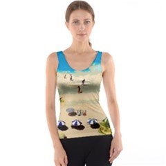 Beach Tank Top by Valentinaart